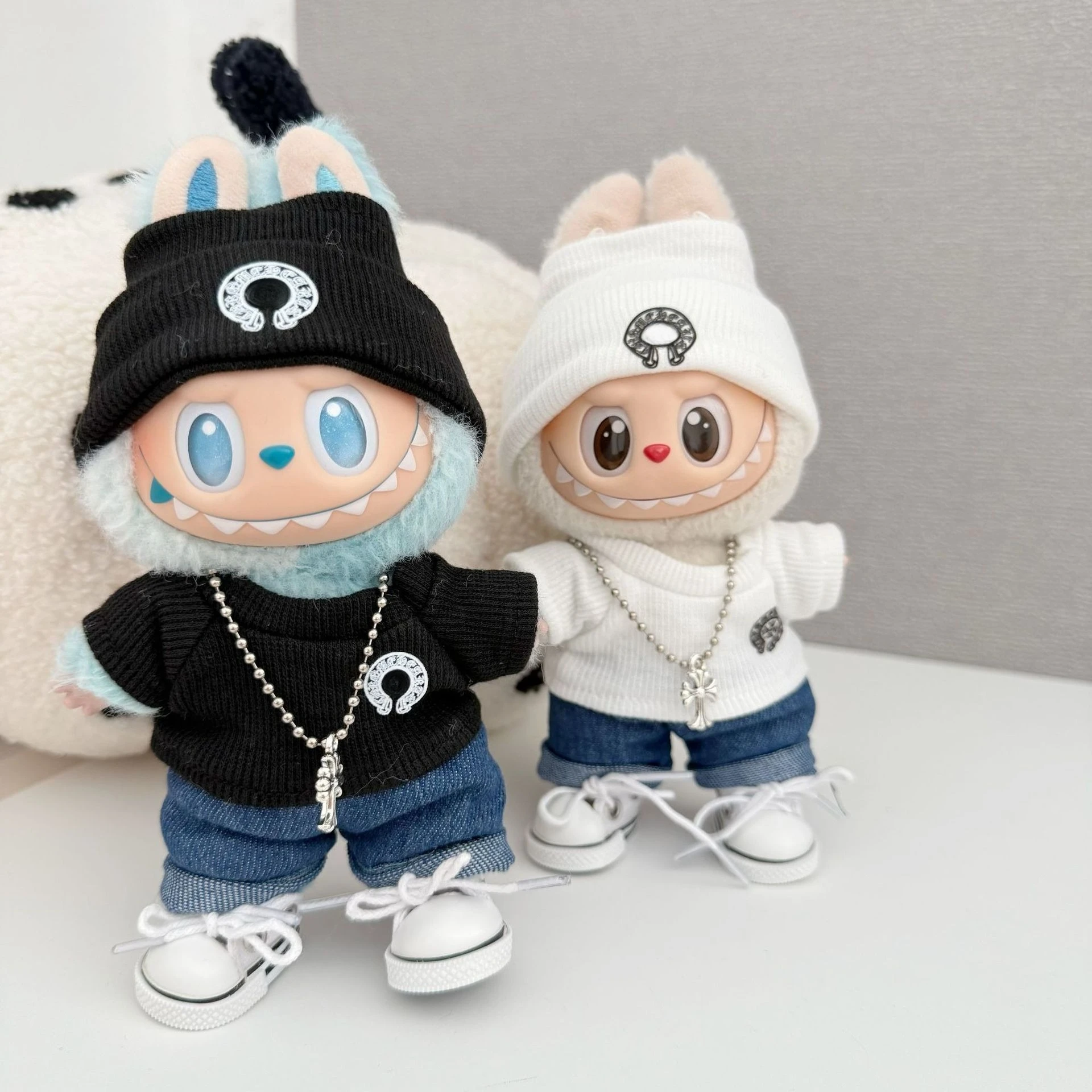 For 17cm Labubu Doll Clothing Luxury Fashion Trend Set Necklace Shoes Mini Labubu V1 V2 Clothes outfit Doll Accessories Gift
For 17cm Labubu Doll Clothing Luxury Fashion Trend Set Necklace Shoes Mini Labubu V1 V2 Clothes outfit Doll Accessories Gift