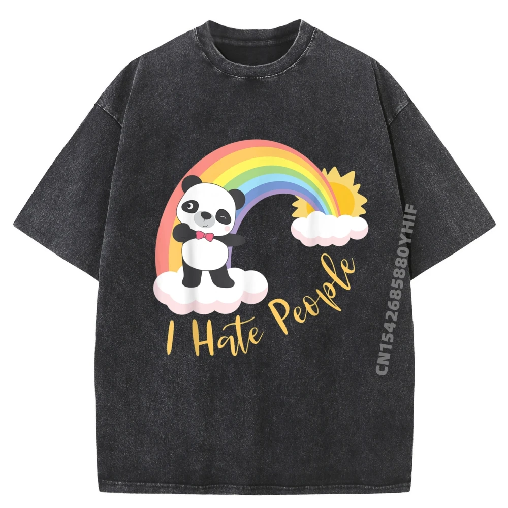 Cute Panda Bear I Hate People Clothing Female Short Sleeve T-Shirt Outdoor Washed Shirt Mens Clothing
Cute Panda Bear I Hate People Clothing Female Short Sleeve T-Shirt Outdoor Washed Shirt Mens Clothing