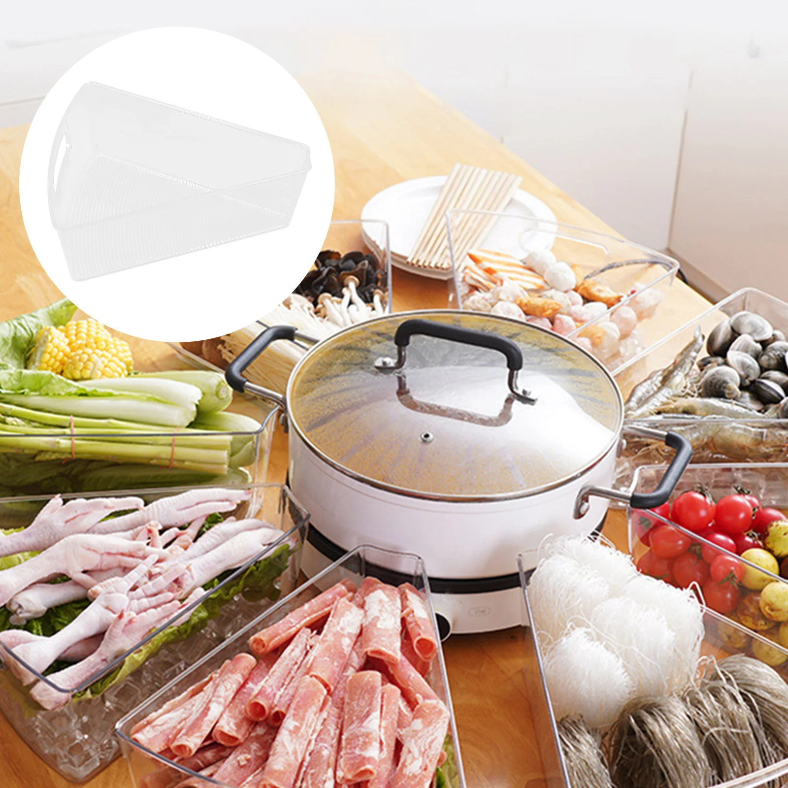 Hot Pot Supplies Fan-Shaped Dish Vegetable Platter Side Dish Storage Box Dried Fruit Serving Box Pet Material Kitchen
Hot Pot Supplies Fan-Shaped Dish Vegetable Platter Side Dish Storage Box Dried Fruit Serving Box Pet Material Kitchen