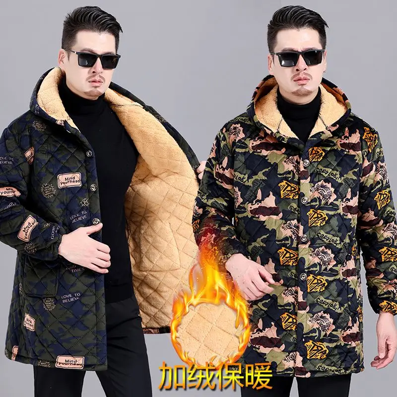 Winter Velvet Thickened Warm Large Men's and Women's Medium to Long Camouflage Cotton Jacket
Winter Velvet Thickened Warm Large Men's and Women's Medium to Long Camouflage Cotton Jacket