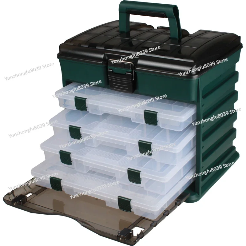 Multifunctional 4-layer portable sea fishing toolbox, sea fishing boat fishing box, Luya bait storage box
Multifunctional 4-layer portable sea fishing toolbox, sea fishing boat fishing box, Luya bait storage box