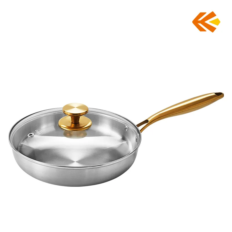 YJQ stainless steel household flat-bottomed non-stick pan thickened with lid cooking frying pan
YJQ stainless steel household flat-bottomed non-stick pan thickened with lid cooking frying pan