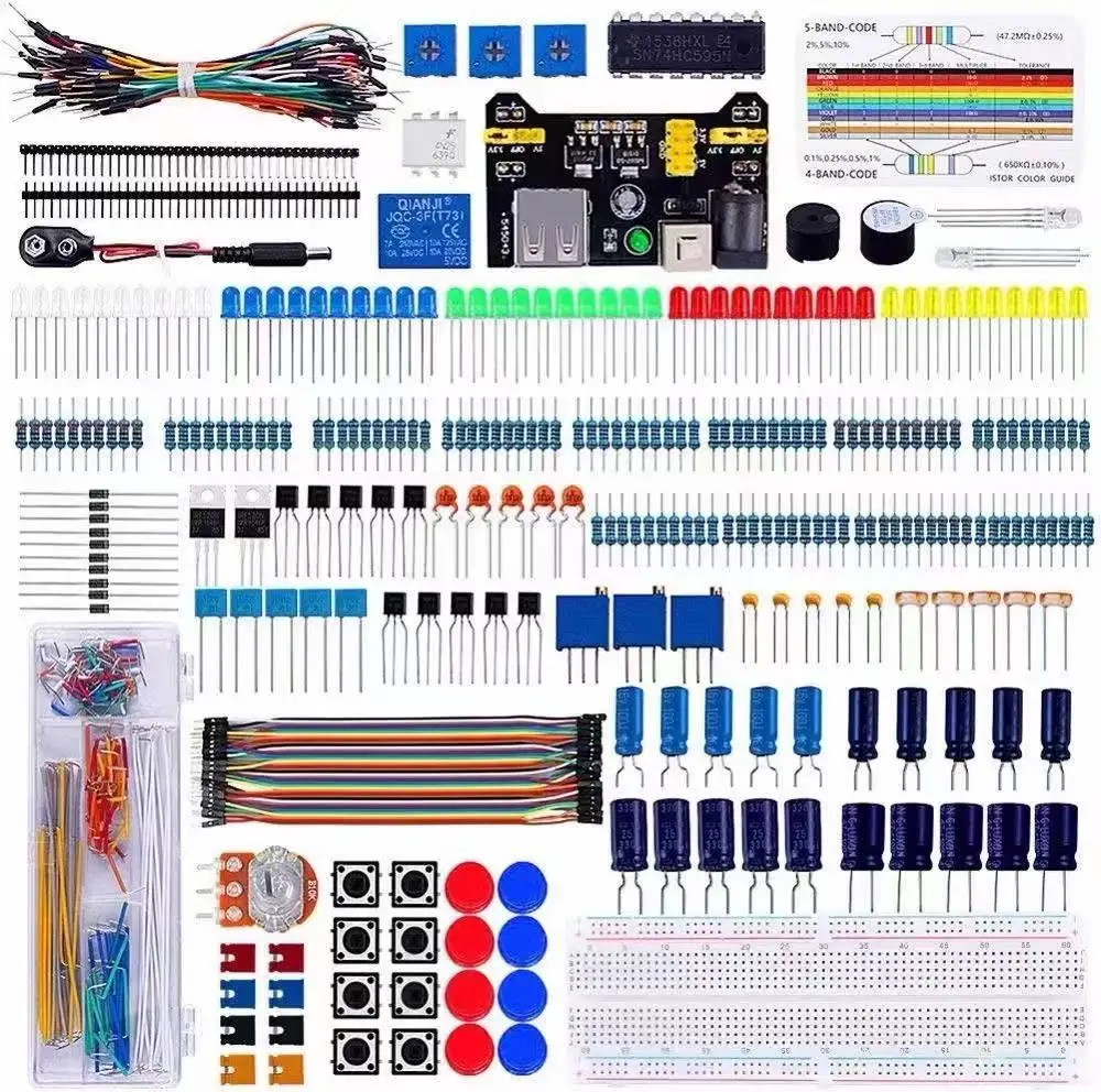 UNO R3 Starter Kit, Beginner Electronics Component Set with Breadboard, Jumper Wires & 140pcs Jumpers for Arduino Projects