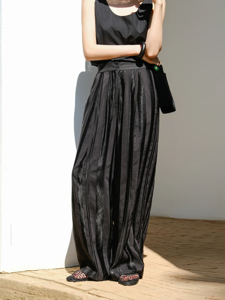 Шелковистые брюки из льняной смеси с широкими штанинами, на резинке, с декоративными карманами, тонкая модель, простые, для повседневной носки
Шелковистые брюки из льняной смеси с широкими штанинами, на резинке, с декоративными карманами, тонкая модель, простые, для повседневной носки