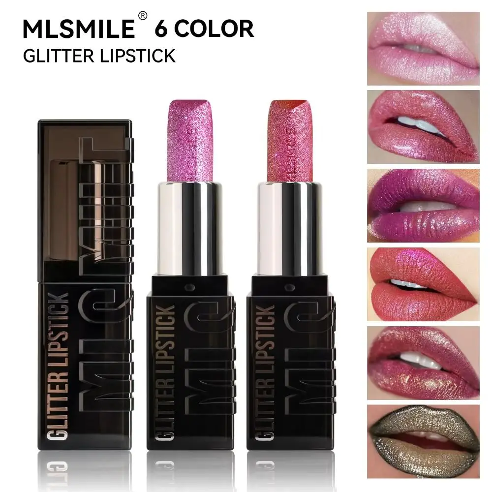 6 Colors Waterproof Glitter Lipstick Long Lasting Highly Pigmented Lip Pencil Moisturizing Metallic Diamond Lipstick Lips Makeup
6 Colors Waterproof Glitter Lipstick Long Lasting Highly Pigmented Lip Pencil Moisturizing Metallic Diamond Lipstick Lips Makeup