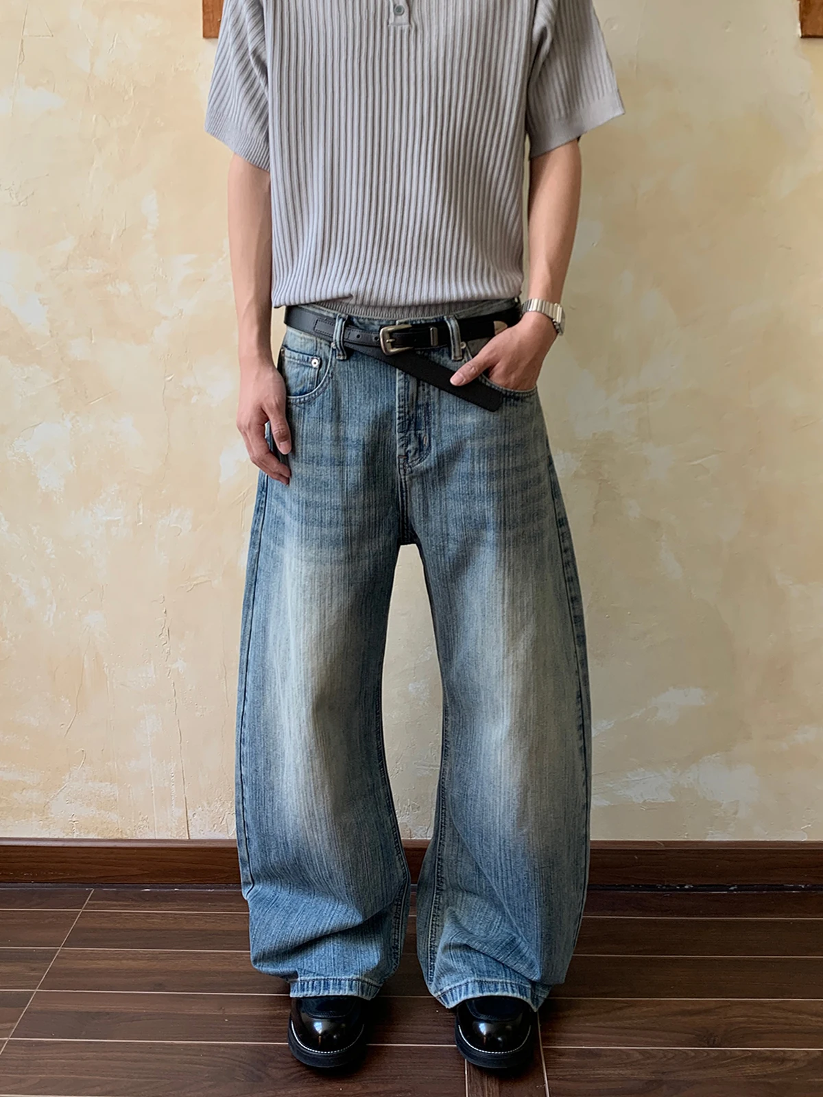 Washed Vintage American High Street Knife Denim Jeans Men's Wide Leg Pants CleanFit Loose Style Casual Wear for Teens
Washed Vintage American High Street Knife Denim Jeans Men's Wide Leg Pants CleanFit Loose Style Casual Wear for Teens