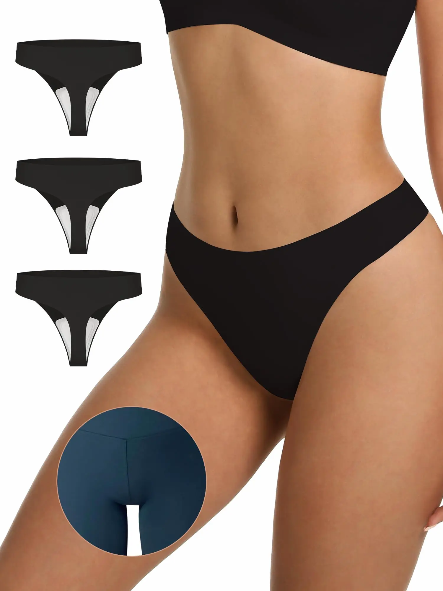 3pcs Cotton Thongs for Women Seamless Thongs for Women No Show Thong Panty Liners Workout G-String Thongs Underwear
3pcs Cotton Thongs for Women Seamless Thongs for Women No Show Thong Panty Liners Workout G-String Thongs Underwear