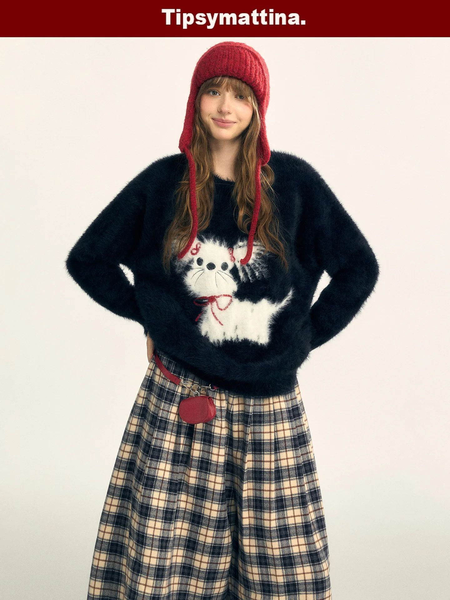 Bla Fur Sweater Women's Overhead Dog Pattern Knitted Top Cute Sle Tipsymattina Morning Drunkenn Autumn Collection
Bla Fur Sweater Women's Overhead Dog Pattern Knitted Top Cute Sle Tipsymattina Morning Drunkenn Autumn Collection