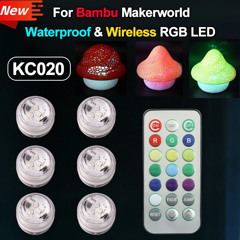 For Bambu Lab RGB LED Remote control waterproof lamp KC020 multicolour 6pcs for Bambu Lab Creator Hardware DIY Model Light Kit
For Bambu Lab RGB LED Remote control waterproof lamp KC020 multicolour 6pcs for Bambu Lab Creator Hardware DIY Model Light Kit
