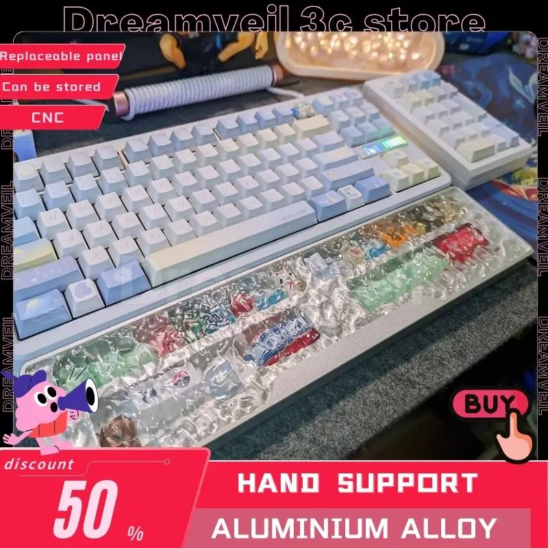 Hand Support Aluminium Alloy Replaceable Panel Keyboard Holder Stored With 4panel 68/75keyboards Hand Rest Keyboard Accessories
Hand Support Aluminium Alloy Replaceable Panel Keyboard Holder Stored With 4panel 68/75keyboards Hand Rest Keyboard Accessories