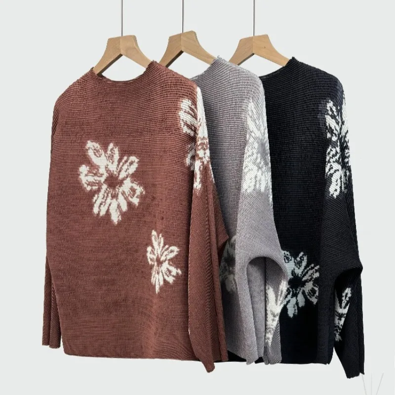 Ms. Miyake Fashion Long-Sleeve Top 2025 New Print Loose Batwing Sleeve Plus Size T-Shirt Minimalist High-Stretch Garment Plisse
Ms. Miyake Fashion Long-Sleeve Top 2025 New Print Loose Batwing Sleeve Plus Size T-Shirt Minimalist High-Stretch Garment Plisse