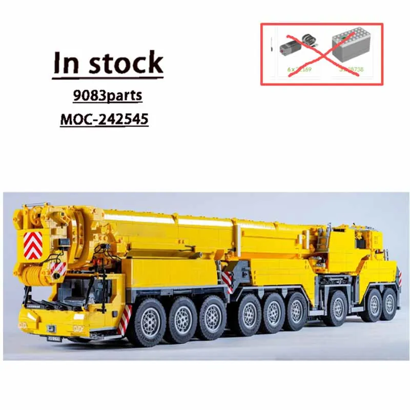 MOC-242545 New Classic LTM 1750-9.1 Cargo Crane Building Block Model 9083Pieces Boys' and Children's Birthday Christmas Toy Gift
MOC-242545 New Classic LTM 1750-9.1 Cargo Crane Building Block Model 9083Pieces Boys' and Children's Birthday Christmas Toy Gift