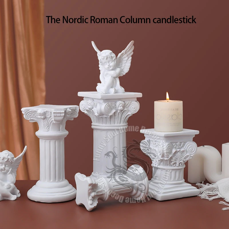 The Nordic Roman Column Retro Resin Candlestick Wedding Christmas Ornament Family Party Table Candle Stand Creative Decoration
The Nordic Roman Column Retro Resin Candlestick Wedding Christmas Ornament Family Party Table Candle Stand Creative Decoration