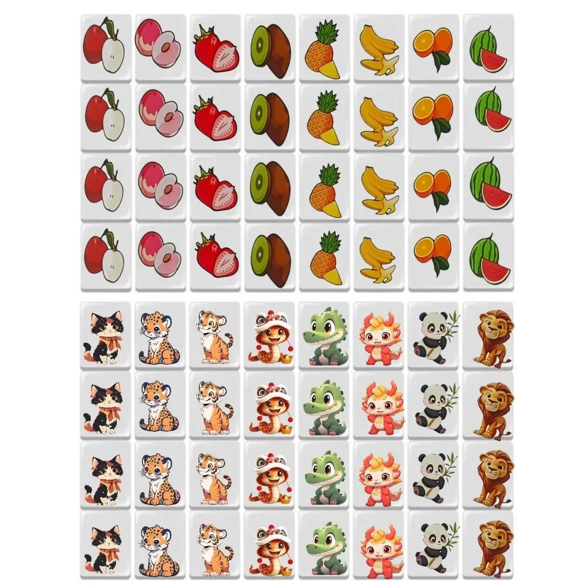 24mm 64+1 Block Seaside Escape Mahjong Game Tiktok Popular Double with New Pattern of Fruit Animals Panda Battle Puzzle Toy Gift
24mm 64+1 Block Seaside Escape Mahjong Game Tiktok Popular Double with New Pattern of Fruit Animals Panda Battle Puzzle Toy Gift