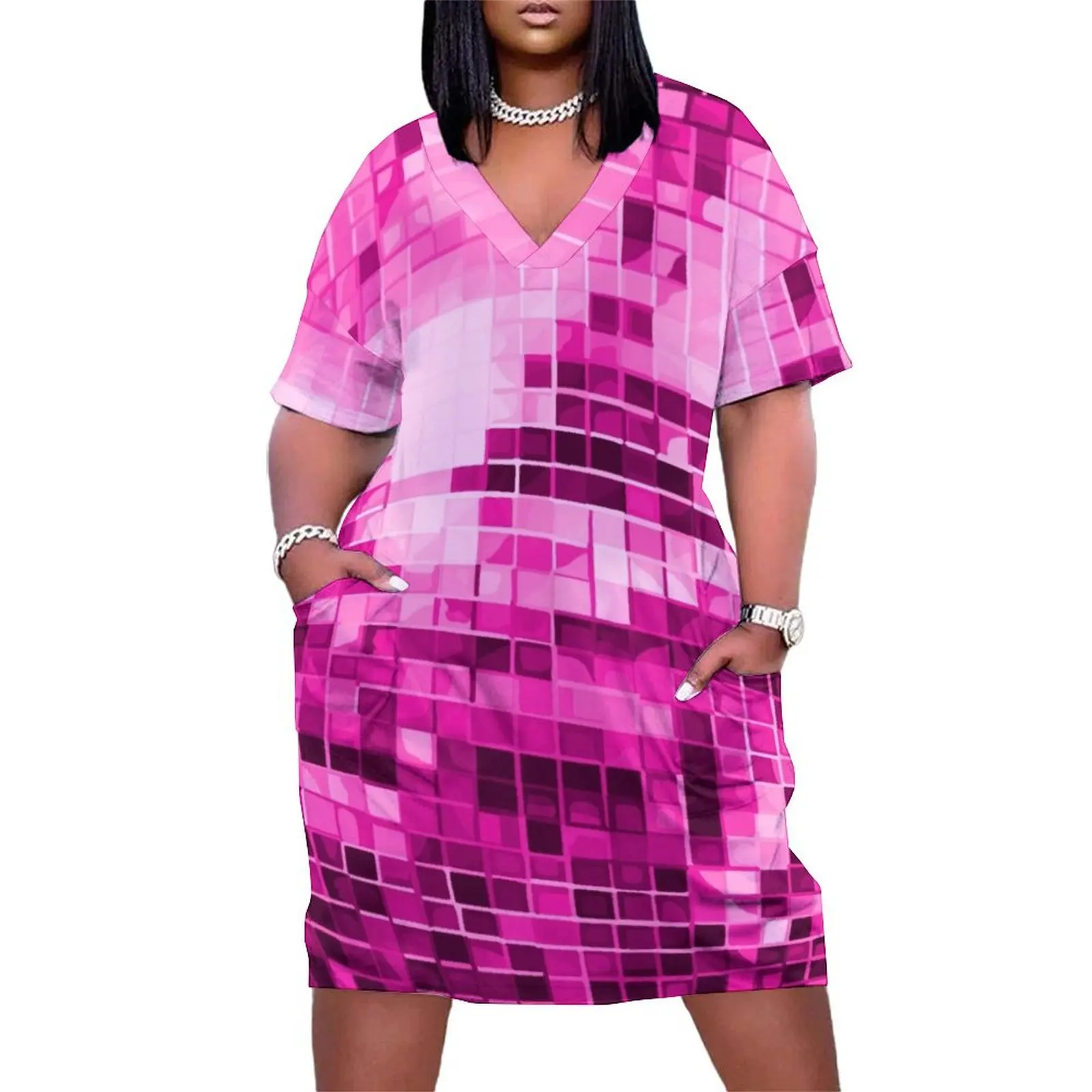 Pink Disco Ball Pattern Loose Pocket Dress luxury evening dresses for women 2025 Prom gown Women long dress Long dress
Pink Disco Ball Pattern Loose Pocket Dress luxury evening dresses for women 2025 Prom gown Women long dress Long dress
