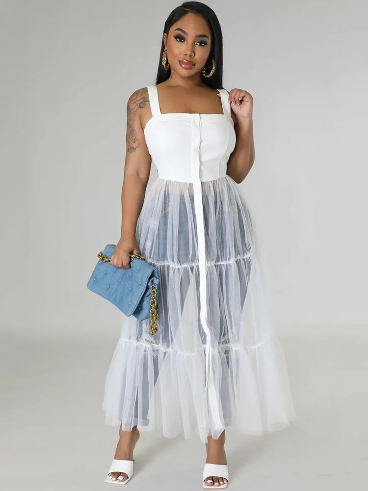 White Mesh Prom Long Maxi Dress High Waist See Through Night Club Outfits For Women Evening Gowns Sexy Clubwear Party Dresses
White Mesh Prom Long Maxi Dress High Waist See Through Night Club Outfits For Women Evening Gowns Sexy Clubwear Party Dresses