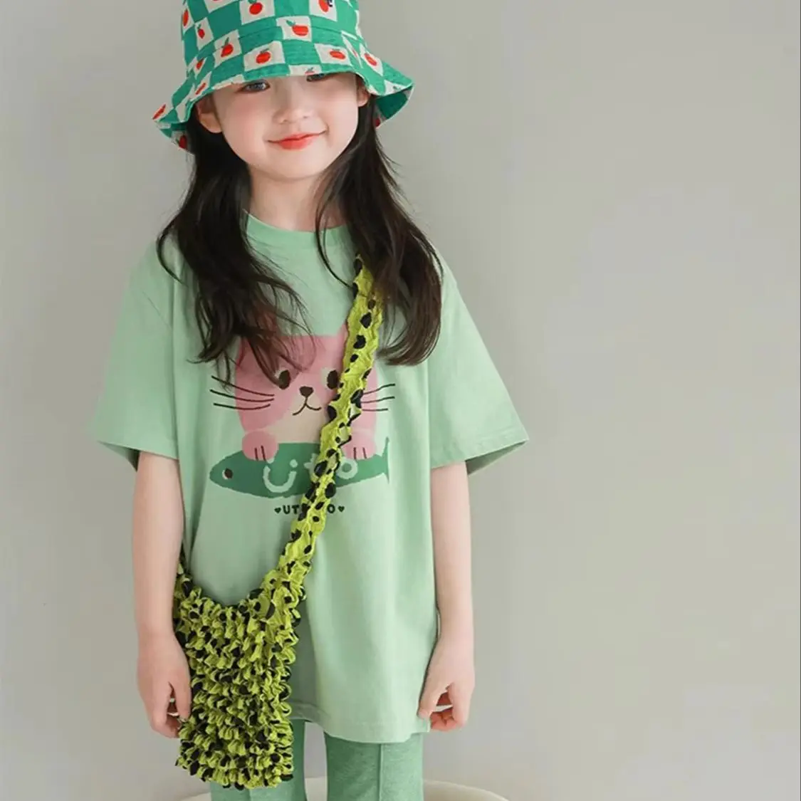 Summer Children's Cartoon Pure Cotton Short Sleeve T-shirt And Flared Pants 2-Piece Set for Girls Fashionable New Arrival
Summer Children's Cartoon Pure Cotton Short Sleeve T-shirt And Flared Pants 2-Piece Set for Girls Fashionable New Arrival