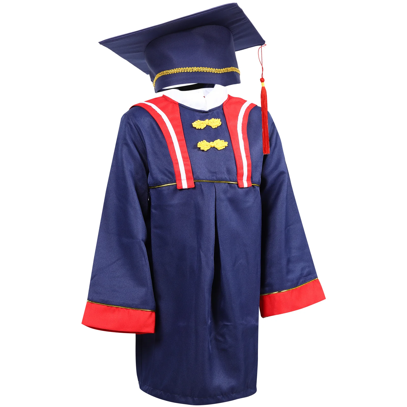 1Set Boy Preschool Graduation Gown Hat Set Premium Material Delicate Design Stage Performance Party Outfit 120cm Height
1Set Boy Preschool Graduation Gown Hat Set Premium Material Delicate Design Stage Performance Party Outfit 120cm Height