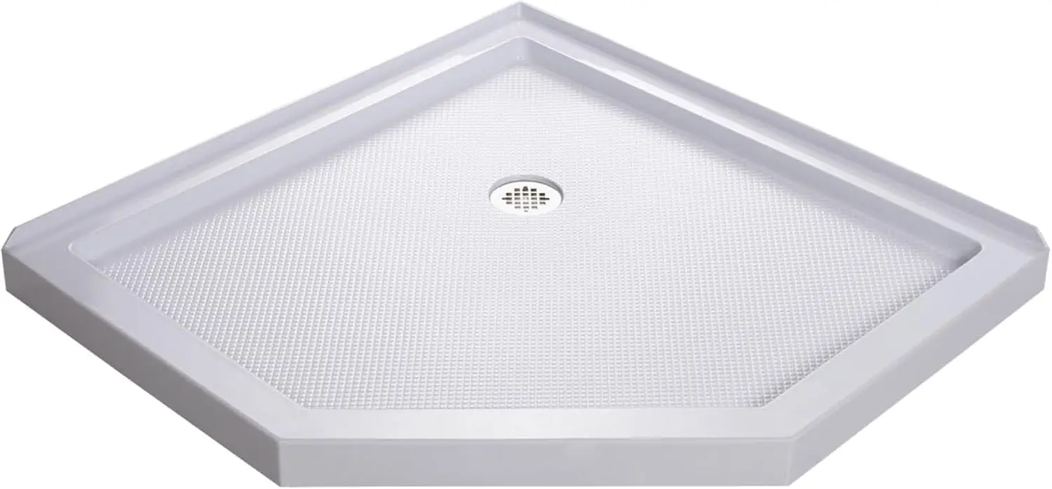 DreamLine SlimLine 36 in. D x 36 in. W x 2 3/4 in. H Corner Drain Neo-Angle Shower Base in White, DLT-2036360
DreamLine SlimLine 36 in. D x 36 in. W x 2 3/4 in. H Corner Drain Neo-Angle Shower Base in White, DLT-2036360