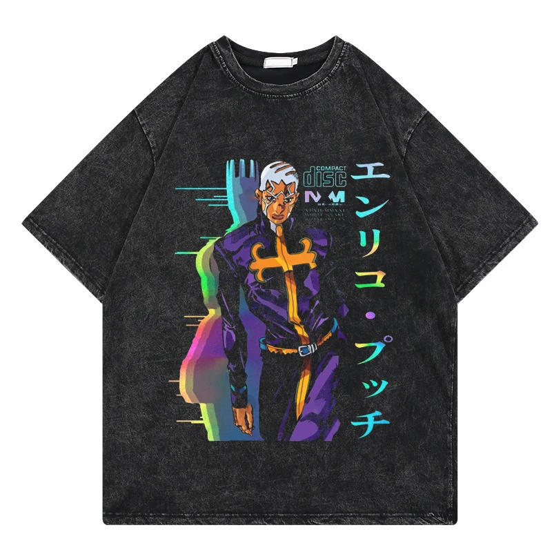 Retro Washed JoJo's Bizarre Adventure Tshirt Men Japanese Anime Manga Print T Shirt Unisex Casual Cotton Short Sleeve Top Tees
Retro Washed JoJo's Bizarre Adventure Tshirt Men Japanese Anime Manga Print T Shirt Unisex Casual Cotton Short Sleeve Top Tees