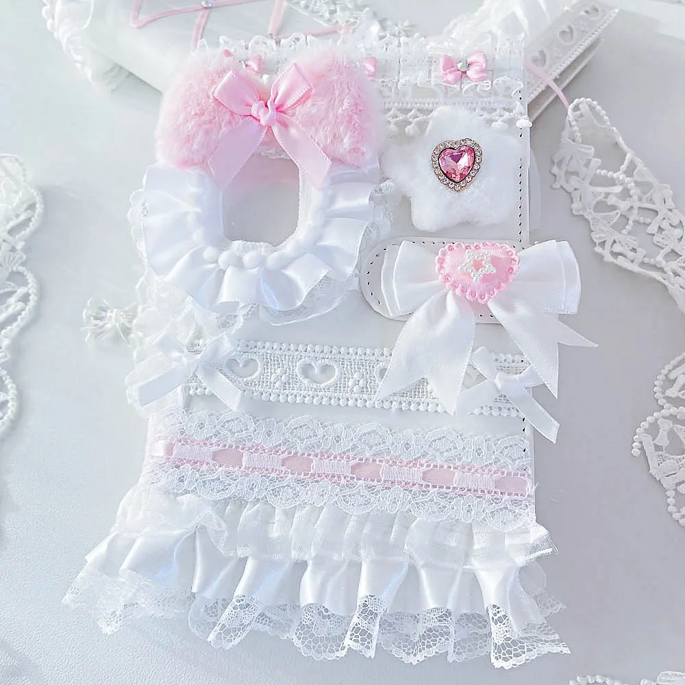 Kpop A6 Photocard Album PU Handmade Ribbon Lace Ruffles Card Binder Star Chasing Collecter Book Pink White Photo Cards Holder
Kpop A6 Photocard Album PU Handmade Ribbon Lace Ruffles Card Binder Star Chasing Collecter Book Pink White Photo Cards Holder