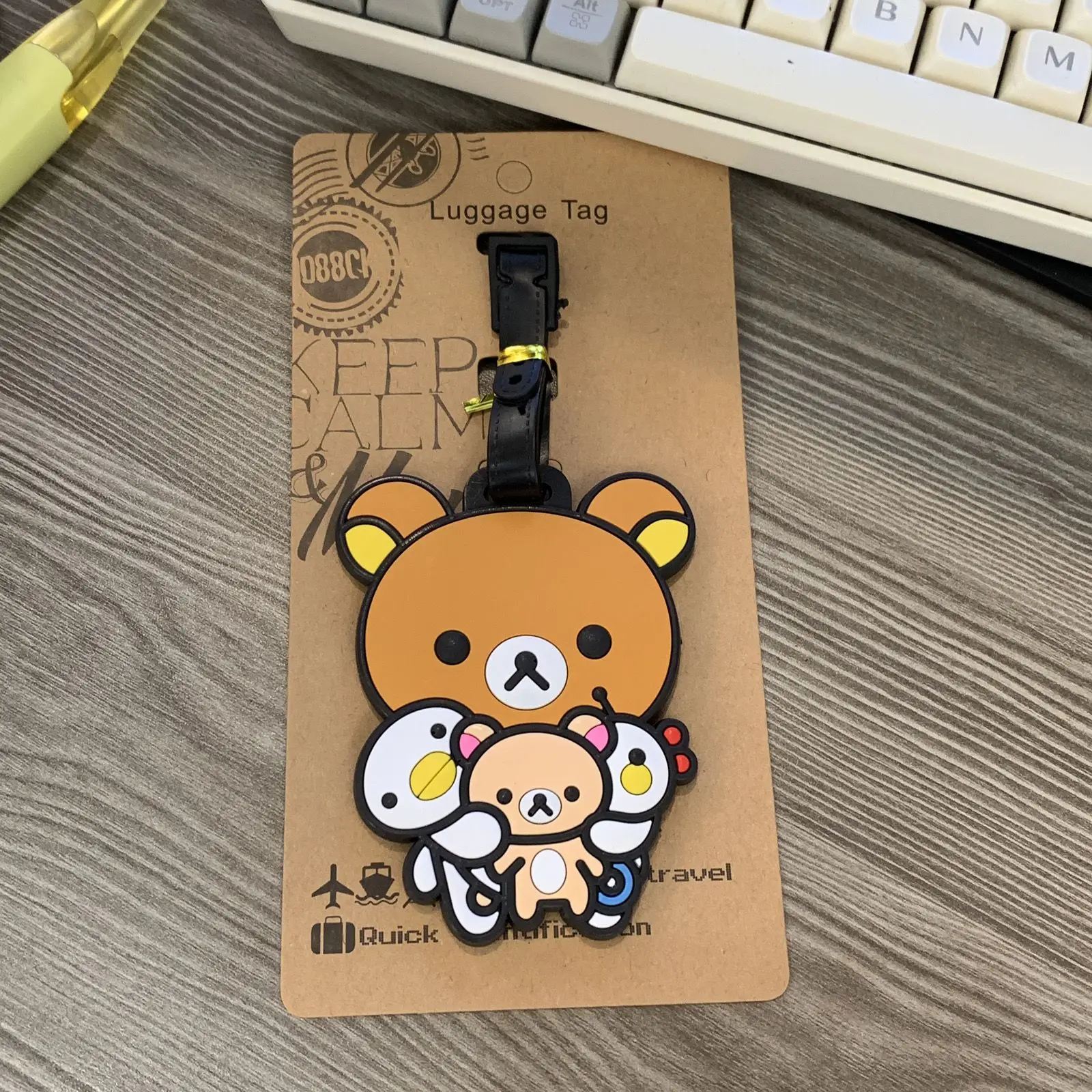 Cute cartoon, easy bear luggage tag, travel boarding, checked in bag, hanging decoration, anti loss, DIY loose bear
Cute cartoon, easy bear luggage tag, travel boarding, checked in bag, hanging decoration, anti loss, DIY loose bear