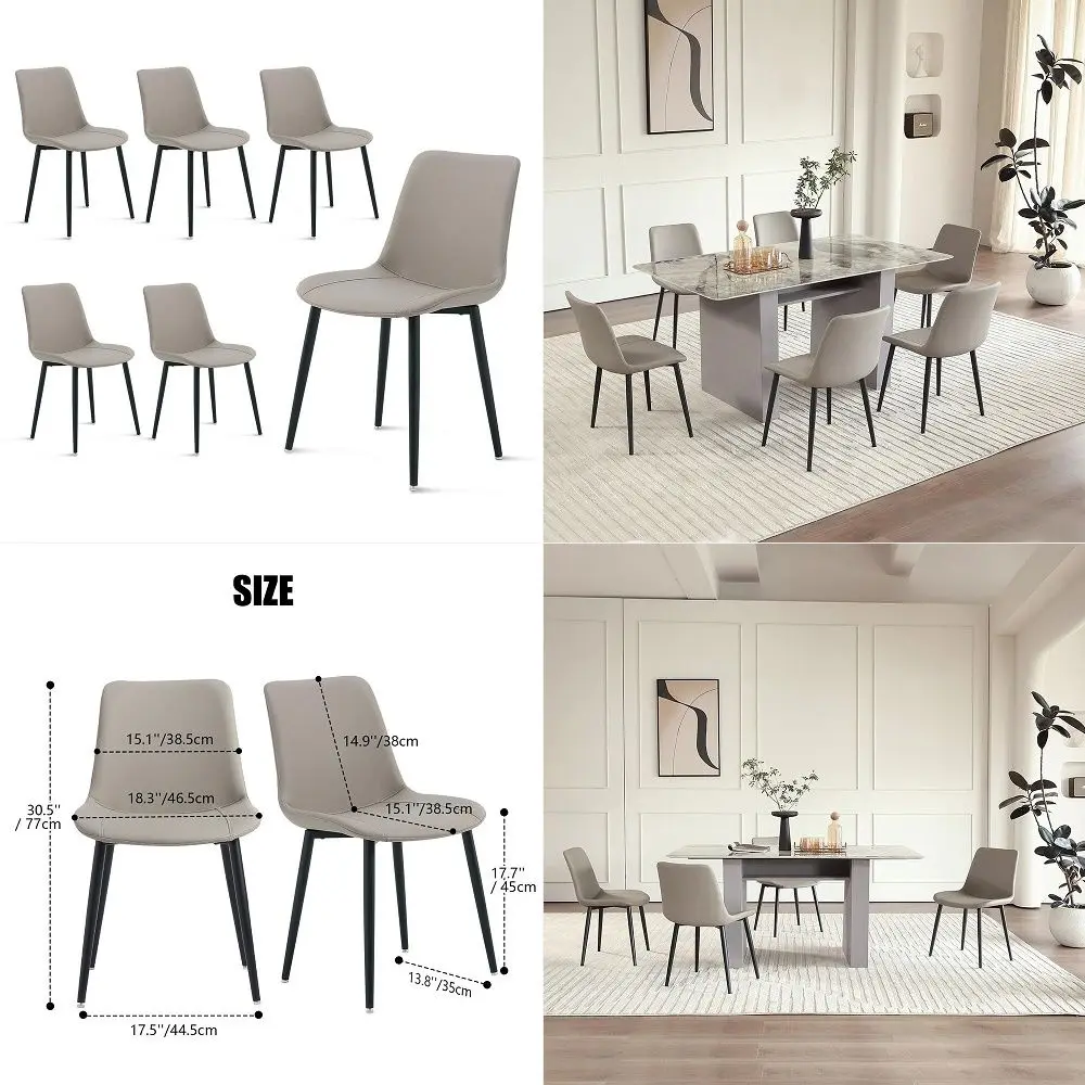 Dining Chairs Set of 6, Mid Century Modern Faux Leather Kitchen amp Dining Room Chairs, Comfortable Dinner Chair Kitchen Chair
Dining Chairs Set of 6, Mid Century Modern Faux Leather Kitchen amp Dining Room Chairs, Comfortable Dinner Chair Kitchen Chair