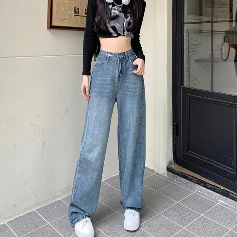 Retro Denim Jeans Straight Loose Women's High-Waisted New Arrivals Female Pants Wide-Leg High Quality
Retro Denim Jeans Straight Loose Women's High-Waisted New Arrivals Female Pants Wide-Leg High Quality