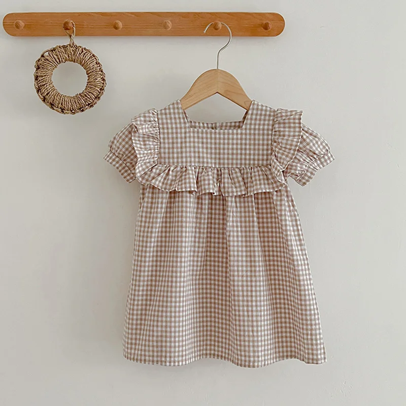 Fashion Plaid Baby Girls Dress Summer New Cotton Casual Loose Baby Dresses Kids Baby Short Sleeve Dress Clothes
Fashion Plaid Baby Girls Dress Summer New Cotton Casual Loose Baby Dresses Kids Baby Short Sleeve Dress Clothes