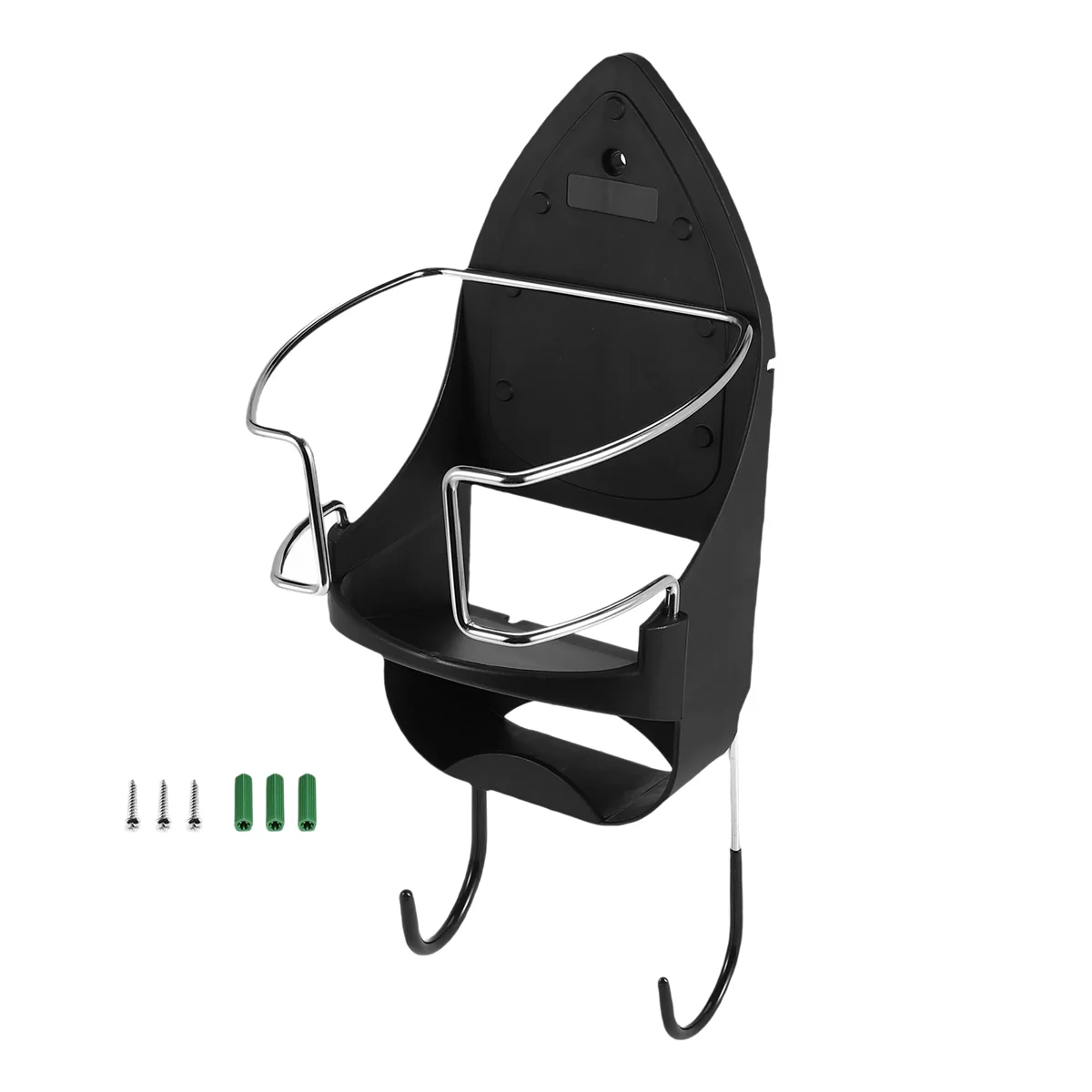 Iron Board Hanger Wall Mount Electric Iron Holder Iron and Ironing Board Storage Organizer Shelf with Removable Hooks -1
Iron Board Hanger Wall Mount Electric Iron Holder Iron and Ironing Board Storage Organizer Shelf with Removable Hooks -1