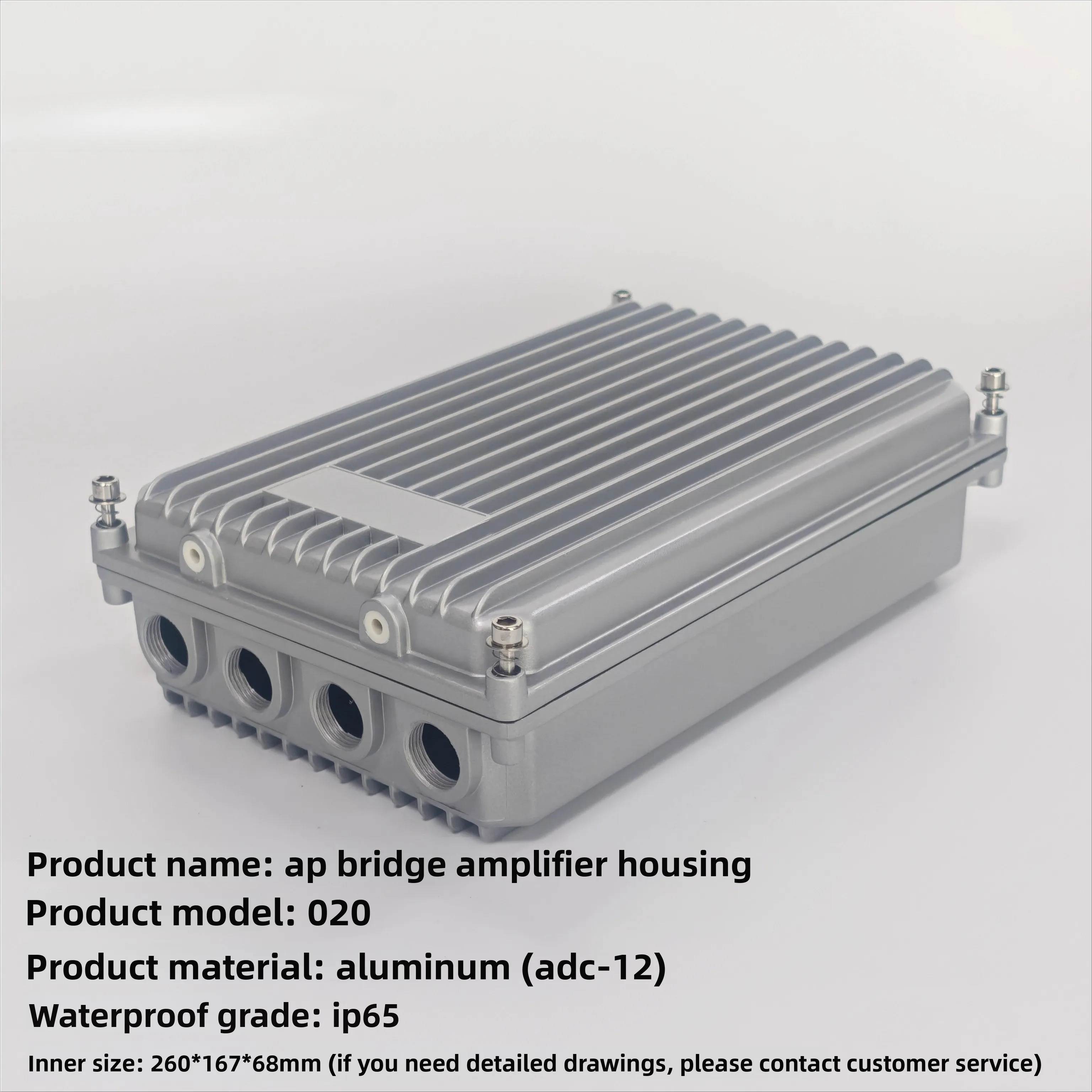 020 260*167*68 AP корпус мостового усилителя, наружная беспроводная металлическая литая под давлением алюминиевая водонепроницаемая коробка
020 260*167*68 AP корпус мостового усилителя, наружная беспроводная металлическая литая под давлением алюминиевая водонепроницаемая коробка