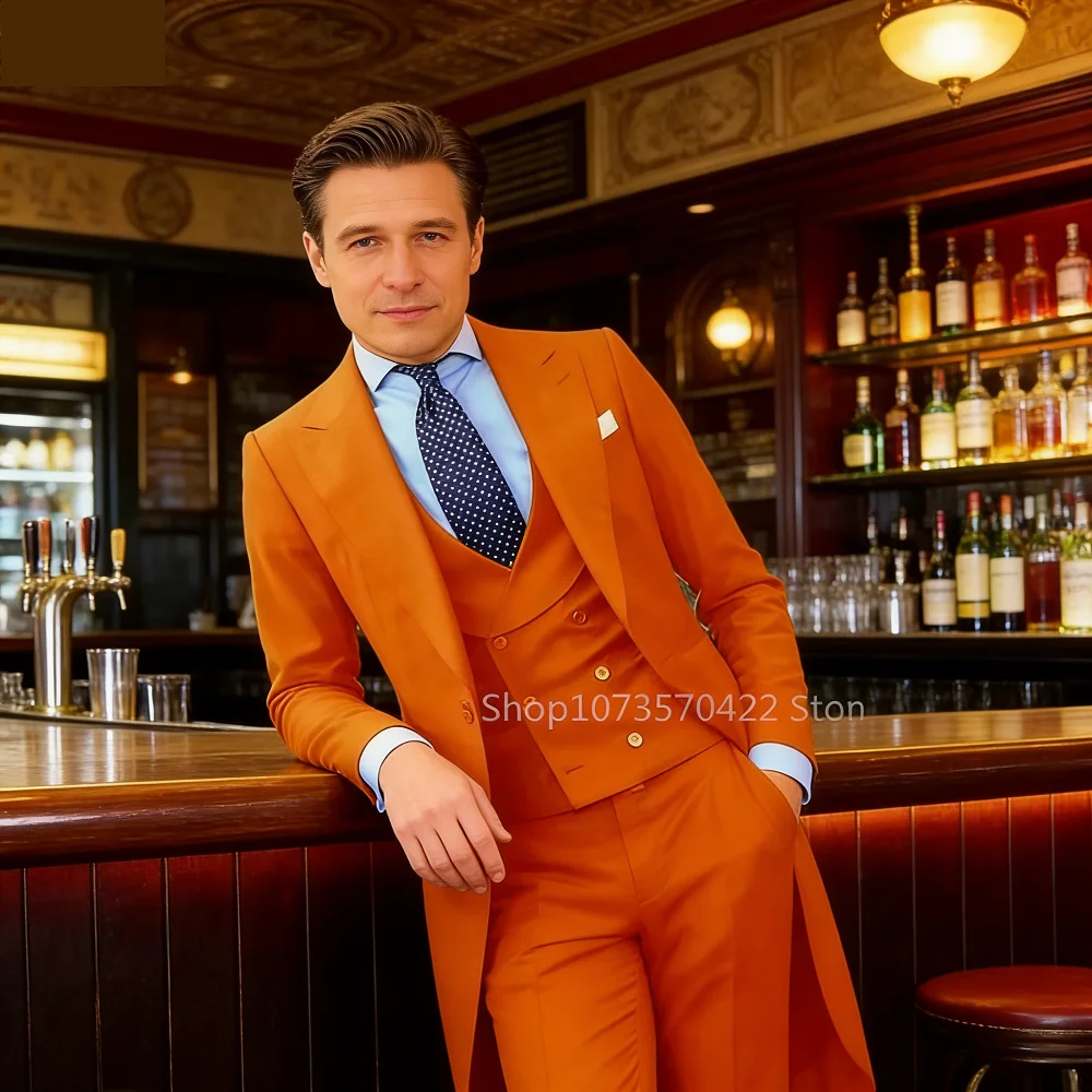 3 Piece Long Formal Men's Suit for Wedding Solid Color Smoking Suit for Graduation Dance Matching Outfit Set
3 Piece Long Formal Men's Suit for Wedding Solid Color Smoking Suit for Graduation Dance Matching Outfit Set