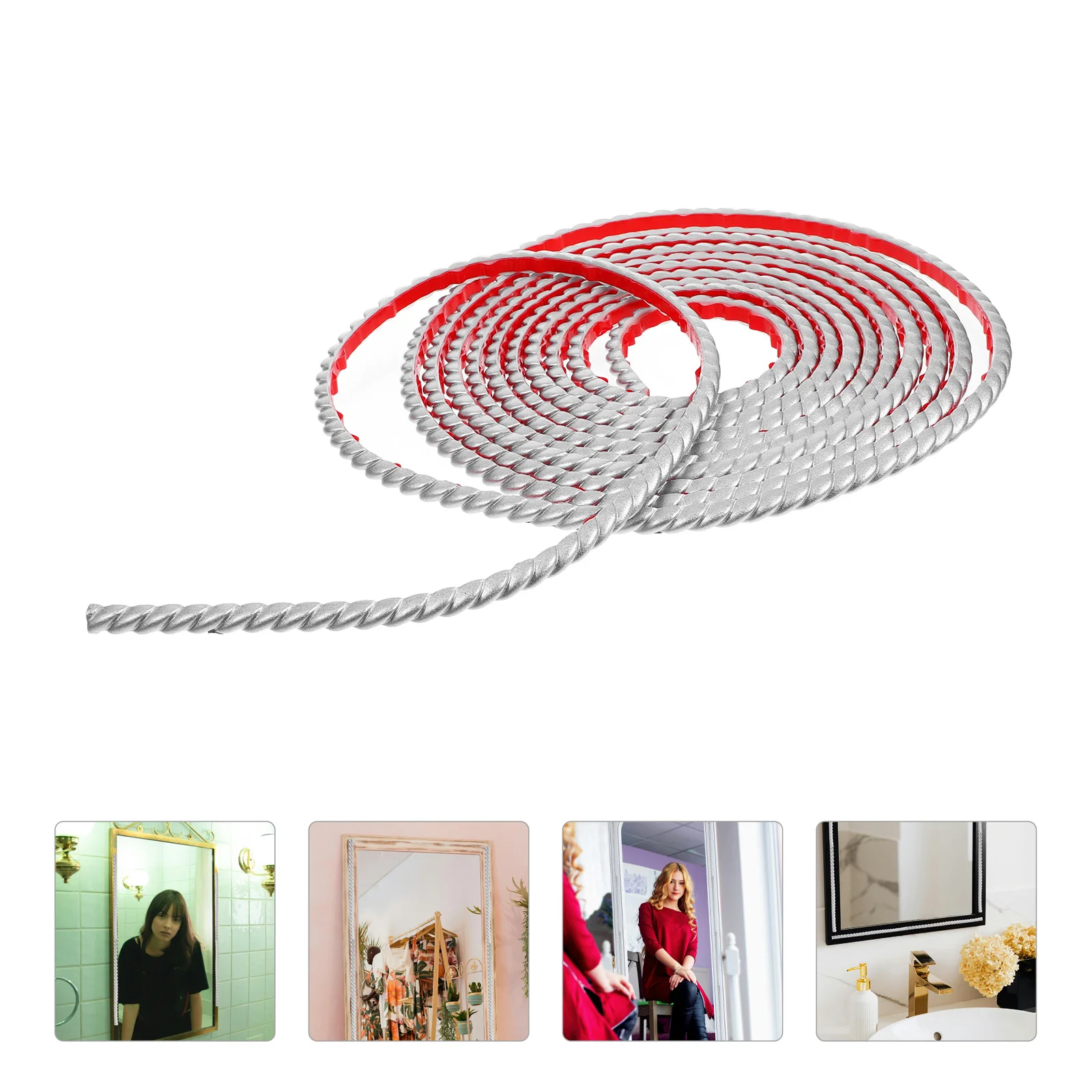 Mirror Trim Soft Lines Peel and Stick Frame Wall Moulding Self Adhesive Molding Hemming Picture Silver Flexible
Mirror Trim Soft Lines Peel and Stick Frame Wall Moulding Self Adhesive Molding Hemming Picture Silver Flexible