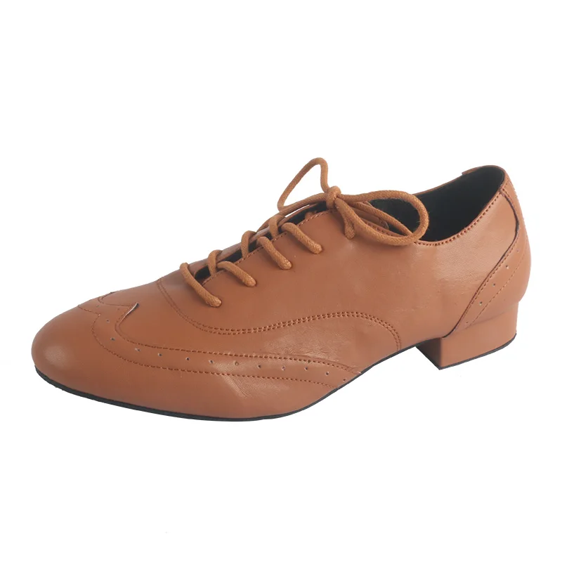 Leather Ballroom Latin Dance Shoes Brown Men's Modern Standard Dance Shoes Indoor Party Shoes 2.5cm Square Heel
Leather Ballroom Latin Dance Shoes Brown Men's Modern Standard Dance Shoes Indoor Party Shoes 2.5cm Square Heel