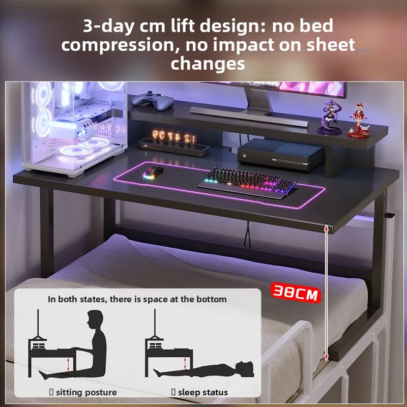 Durable Bed computer desk, simple suspended bedside shelf in college dormitory, corner game e-sports office desk
Durable Bed computer desk, simple suspended bedside shelf in college dormitory, corner game e-sports office desk
