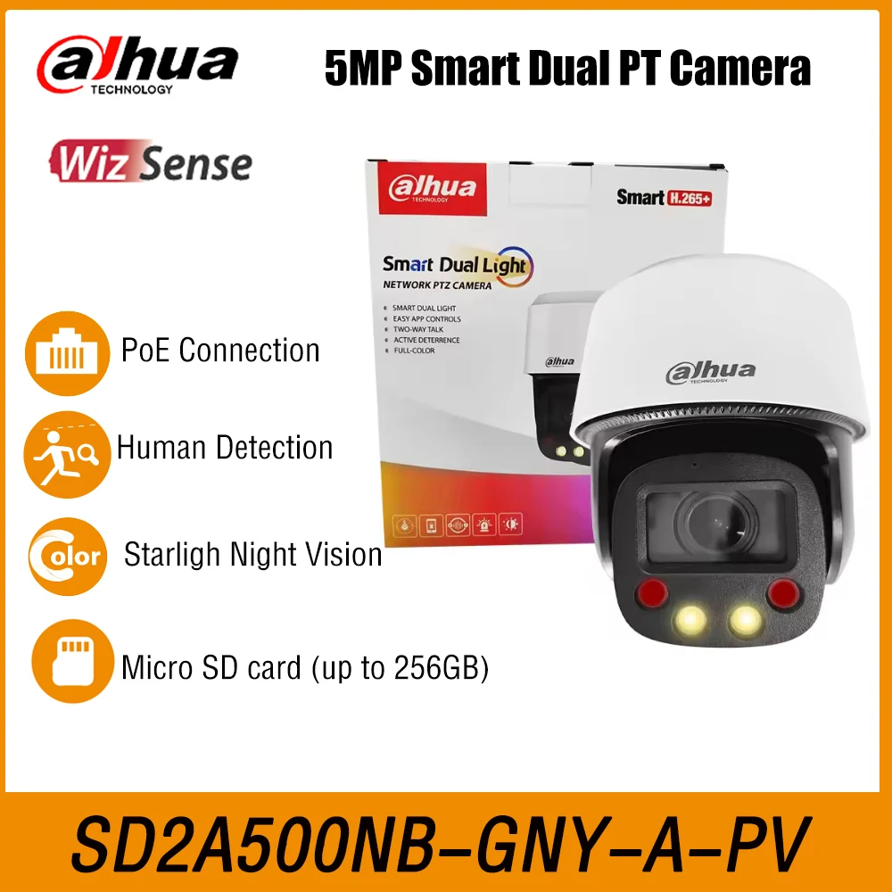 Dahua SD2C405NB-GNY-A-PV-S2 4MP Full Color 5x 2.7–13.5mm Smart Dual Light WizSense Network PTZ Camera Auto Tracking Two-way Talk
Dahua SD2C405NB-GNY-A-PV-S2 4MP Full Color 5x 2.7–13.5mm Smart Dual Light WizSense Network PTZ Camera Auto Tracking Two-way Talk