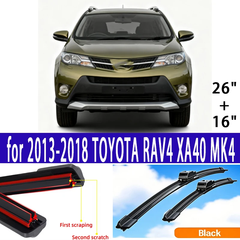 2PCS Car Wiper Blades for 2013-2018 TOYOTA RAV4 XA40 MK4 Windshield Wipers Double Rubber Car Accessories 2016 2017 2018
2PCS Car Wiper Blades for 2013-2018 TOYOTA RAV4 XA40 MK4 Windshield Wipers Double Rubber Car Accessories 2016 2017 2018