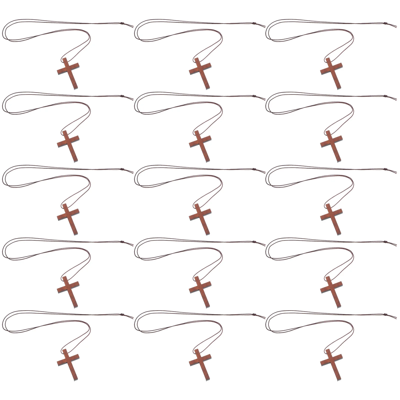 20pcs Wooden Cross Pendant Necklaces, Elegant Walnut Finish, Christian Jewelry For Women Men, Car Mirror Charm, Church Baptism
20pcs Wooden Cross Pendant Necklaces, Elegant Walnut Finish, Christian Jewelry For Women Men, Car Mirror Charm, Church Baptism