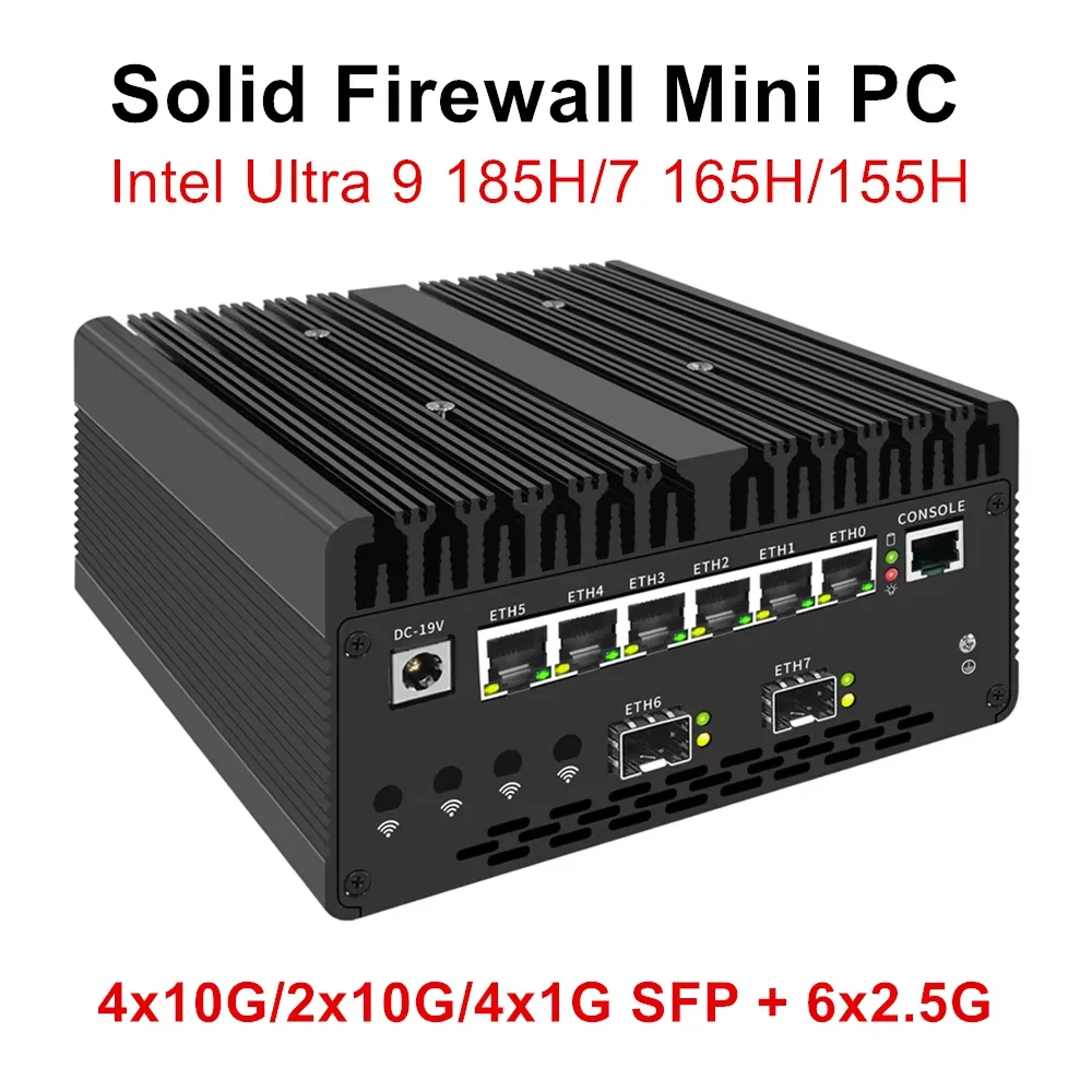 Topton Firewall Mini PC Ultra 9 185H Ultra 7 165H 155H 4x/2x 10G SFP 6*2.5G LAN 2xNVMe Intel vPro Thunderbolt 4 Home Lab Server
Topton Firewall Mini PC Ultra 9 185H Ultra 7 165H 155H 4x/2x 10G SFP 6*2.5G LAN 2xNVMe Intel vPro Thunderbolt 4 Home Lab Server