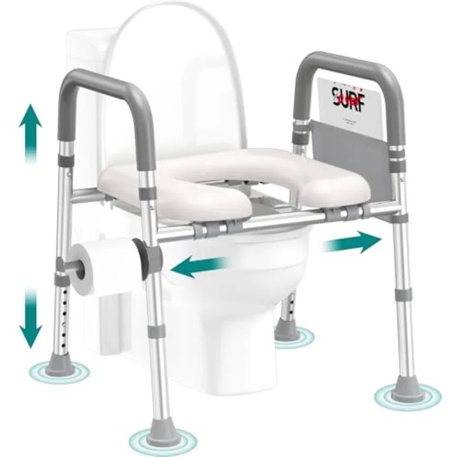Raised Toilet Seat with Handles for Seniors Adjustable Height and Width Cozy Padded 400lb Capacity Fits Any Toilet Beige
Raised Toilet Seat with Handles for Seniors Adjustable Height and Width Cozy Padded 400lb Capacity Fits Any Toilet Beige