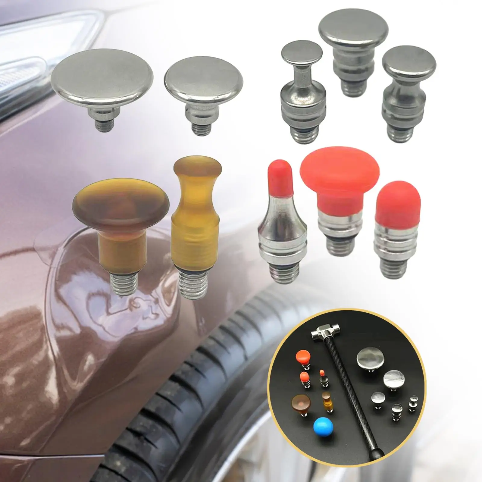 Инструмент для беспокрасочного удаления вмятин на кузове автомобиля, портативный универсальный инструмент для ремонта вмятин, для дверей
Инструмент для беспокрасочного удаления вмятин на кузове автомобиля, портативный универсальный инструмент для ремонта вмятин, для дверей