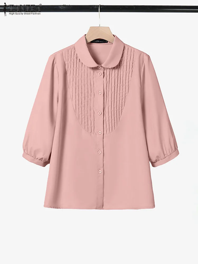 ZANZEA Half Puff Sleeve Street Fashion Chemises Femme Women Pintuck Button Up Turn-Down Collar Solid Tops Casual Vintage Shirts
ZANZEA Half Puff Sleeve Street Fashion Chemises Femme Women Pintuck Button Up Turn-Down Collar Solid Tops Casual Vintage Shirts