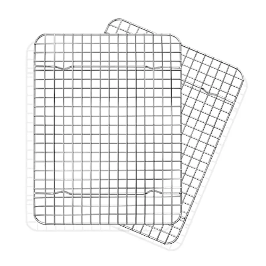TeamFar Cooling Rack, 2 Pack Stainless Steel Grid Baking Rack for Cooking Roasting Grilling Drying, 11.75''x 9'' Small Metal To
TeamFar Cooling Rack, 2 Pack Stainless Steel Grid Baking Rack for Cooking Roasting Grilling Drying, 11.75''x 9'' Small Metal To