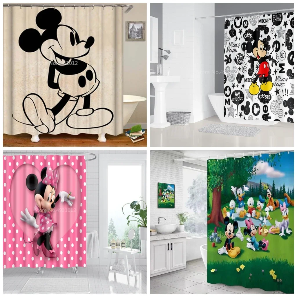Anime Star Mickey Mouse Minnie Donald Duck Shower Curtain Waterproof 3D Cartoon 180x180cm with Hooks for Bathroom Decoration
Anime Star Mickey Mouse Minnie Donald Duck Shower Curtain Waterproof 3D Cartoon 180x180cm with Hooks for Bathroom Decoration