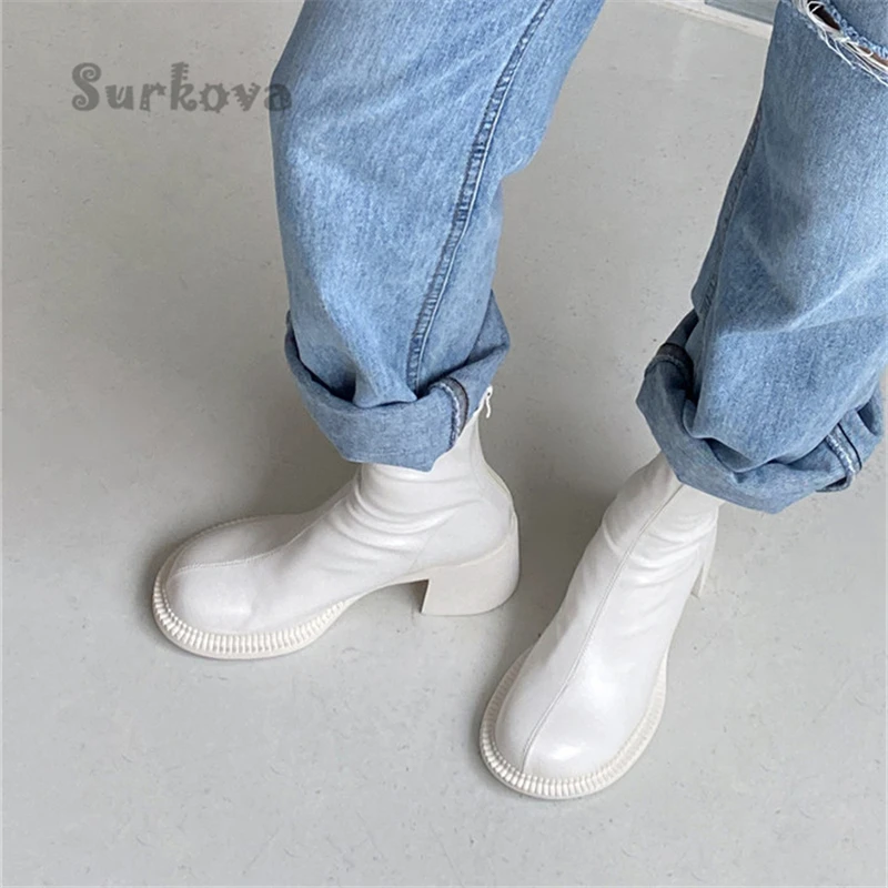 Bighead Knight Boots Ladies 2023 Square High Heels Chelsea Boots Elegant Round Toe Black White Back Zipper Banquet Party Shoes
Bighead Knight Boots Ladies 2023 Square High Heels Chelsea Boots Elegant Round Toe Black White Back Zipper Banquet Party Shoes