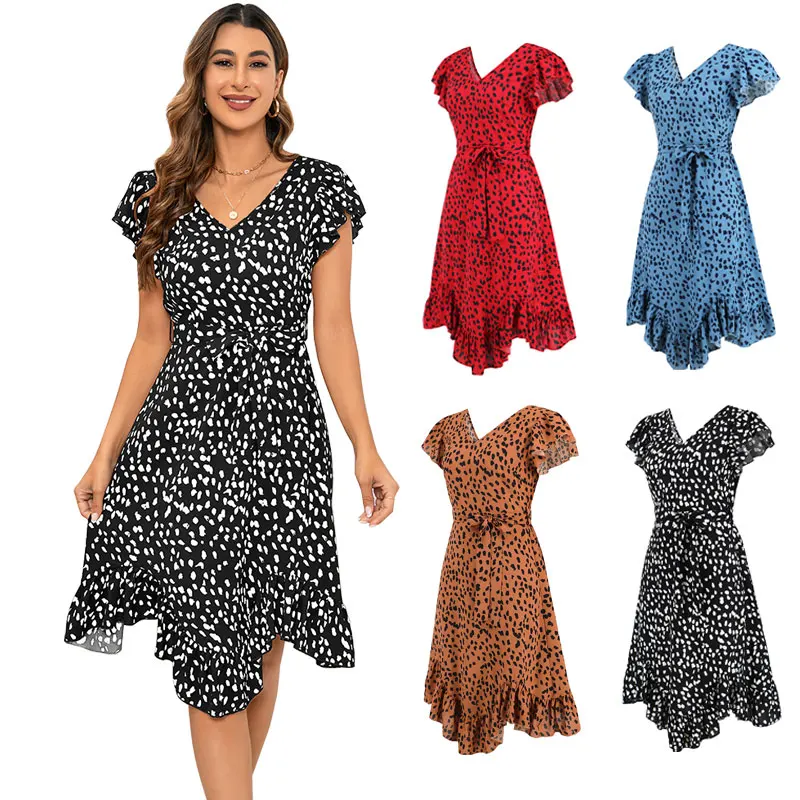 Womens 2023 Summer V-Neck Ruffle Short Sleeve Midi Dress Women's Casual Floral Beach Sundresses Woman Boho Fashion Sexy Dresses
Womens 2023 Summer V-Neck Ruffle Short Sleeve Midi Dress Women's Casual Floral Beach Sundresses Woman Boho Fashion Sexy Dresses