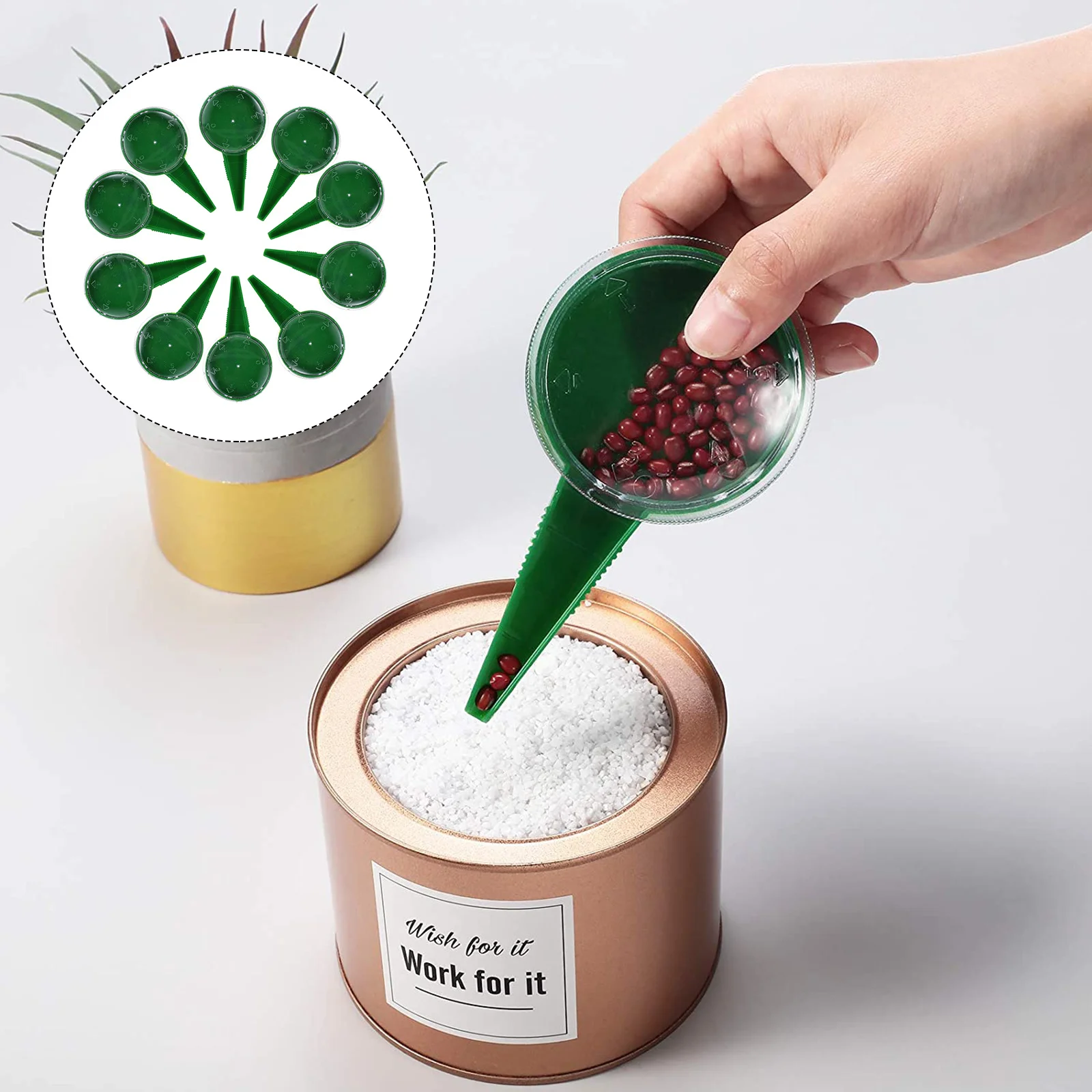 10Pcs Seeder Planter Portable Lightweight Plastic Sowing Tool for Garden Planting Easy to Use 5 Gear Adjustable Dispenser
10Pcs Seeder Planter Portable Lightweight Plastic Sowing Tool for Garden Planting Easy to Use 5 Gear Adjustable Dispenser