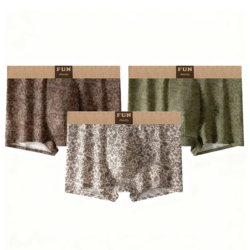 3Pcs Classical butterfly print Men's Boxer Briefs Comfortable And Breathable Men's Underwear Daily wear Underpants of Men
3Pcs Classical butterfly print Men's Boxer Briefs Comfortable And Breathable Men's Underwear Daily wear Underpants of Men