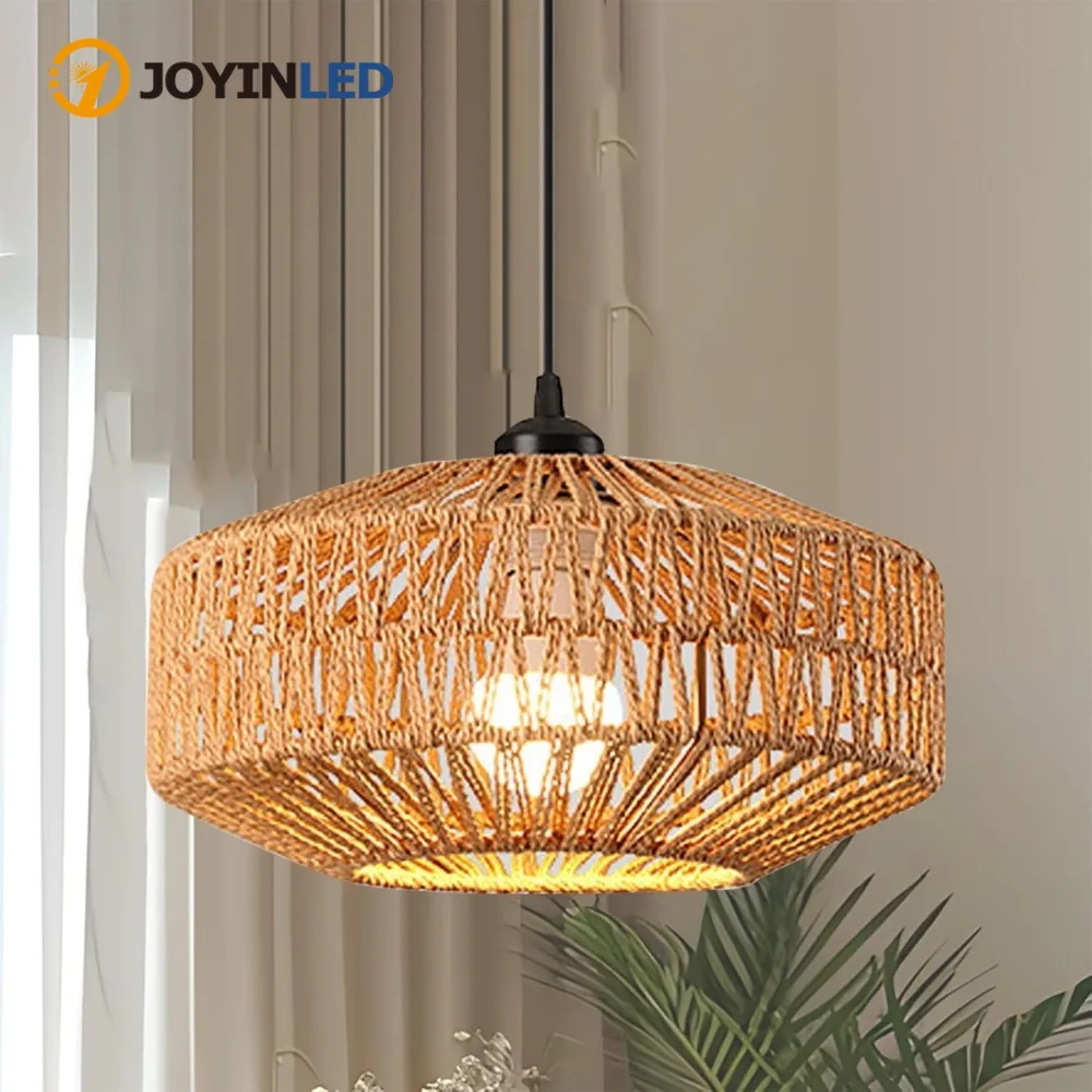 Подвесной светильник JOYINLED из ротанга в деревенском стиле для ресторана/спальни, E26, в японском ретро-стиле, декоративный светильник с пеньковой веревкой, ручной работы
Подвесной светильник JOYINLED из ротанга в деревенском стиле для ресторана/спальни, E26, в японском ретро-стиле, декоративный светильник с пеньковой веревкой, ручной работы