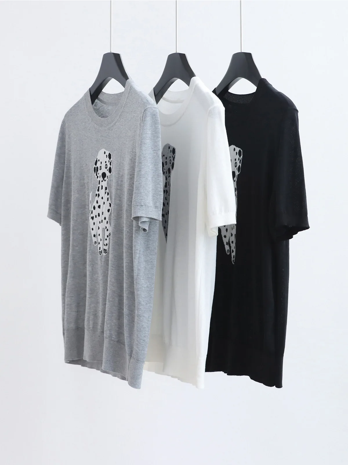 Dave&di Soft And Lightweight Cotton Short Sleeved Knitted Shirt Summer Spotted Dog Jacquard Round Neck Top Casual Short T-shir
Dave&di Soft And Lightweight Cotton Short Sleeved Knitted Shirt Summer Spotted Dog Jacquard Round Neck Top Casual Short T-shir